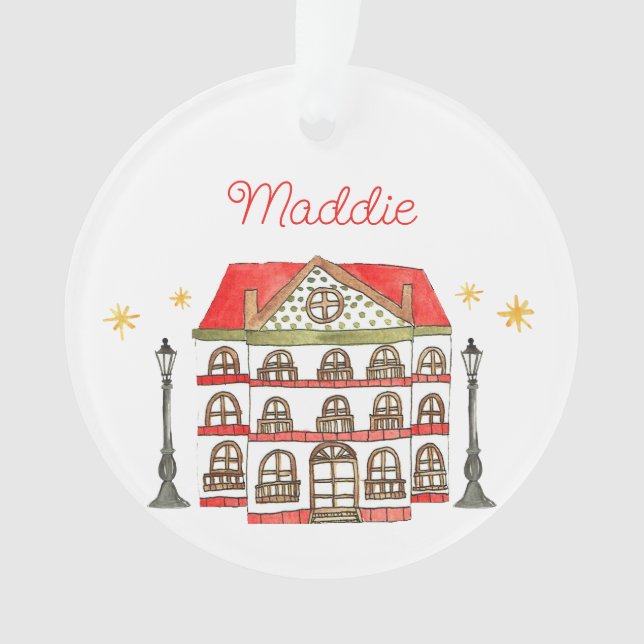 The Mansion - Personalizable Acrylic Ornament (Front)