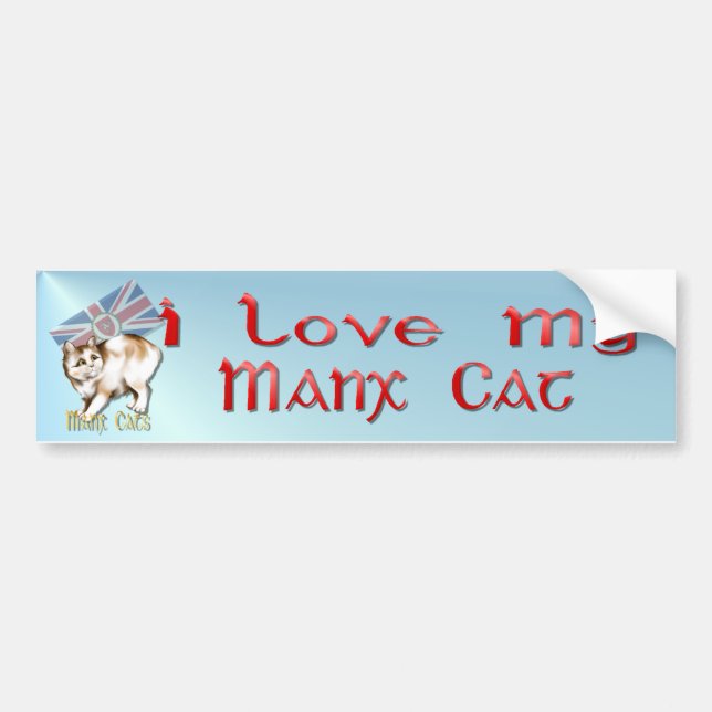 The Manx Cat Bumper Sticker (Front)