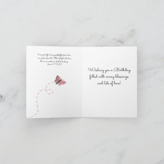 The Many Blessings Butterfly Birthday  Card