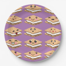 The many faces of s'mores paper plate