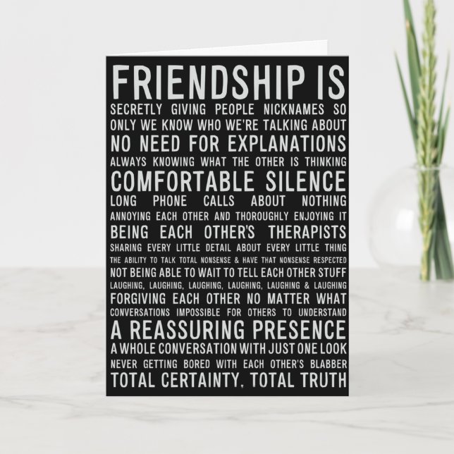 THE MANY REASONS **WE ARE BEST FRIENDS** BIRTHDAY  CARD (Front)