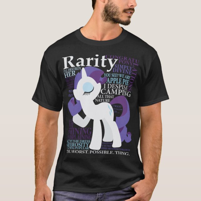The Many Words of Rarity girl T-Shirt (Front)