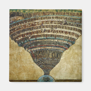 The Map of Hell, Abyss of Hell - Sandro Botticelli Magnet