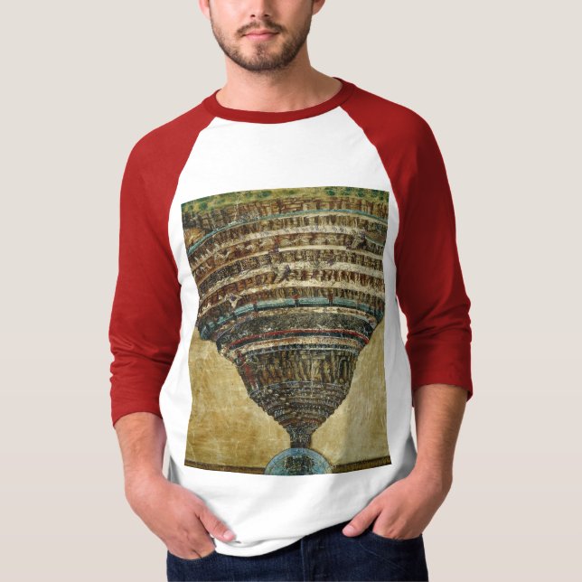 The Map of Hell, Abyss of Hell - Sandro Botticelli T-Shirt (Front)