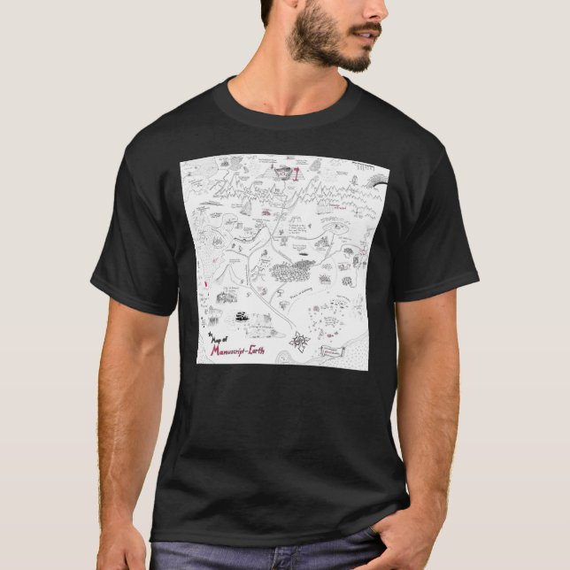 The Map of Manuscript Earth Expansion Pack Poster T-Shirt (Front)