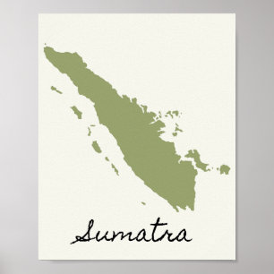 The Map of Sumatra Poster