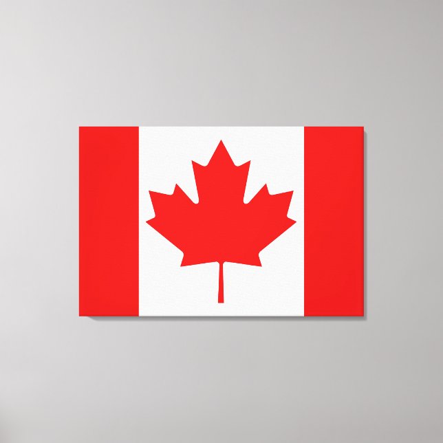 The Maple Leaf flag of Canada Canvas Print (Front)
