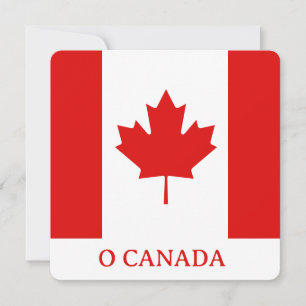 The Maple Leaf flag of Canada Holiday Card