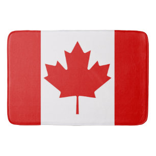 The Maple Leaf flag of Canada large Bath Mat