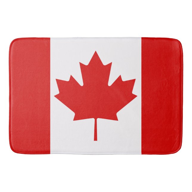 The Maple Leaf flag of Canada large Bath Mat (Front)