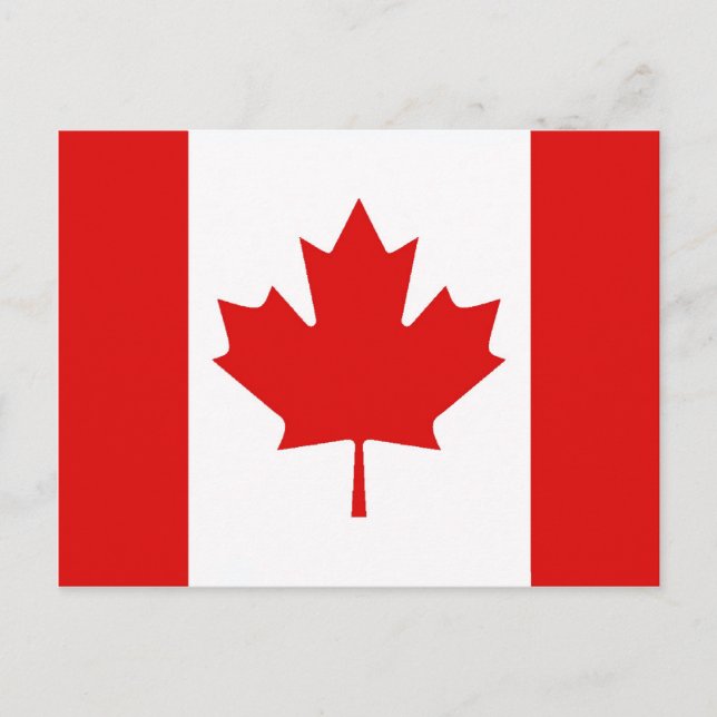 The Maple Leaf flag of Canada Postcard (Front)