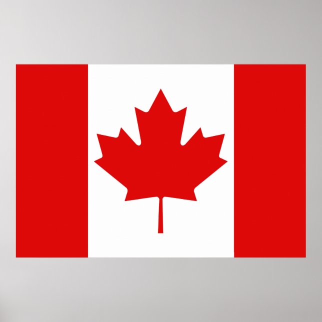 The Maple Leaf flag of Canada Poster (Front)