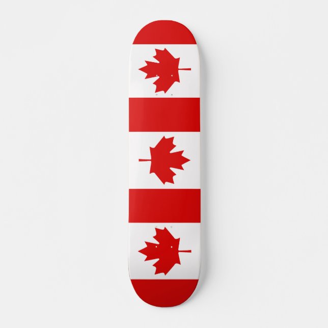 The Maple Leaf flag of Canada Skateboard (Front)