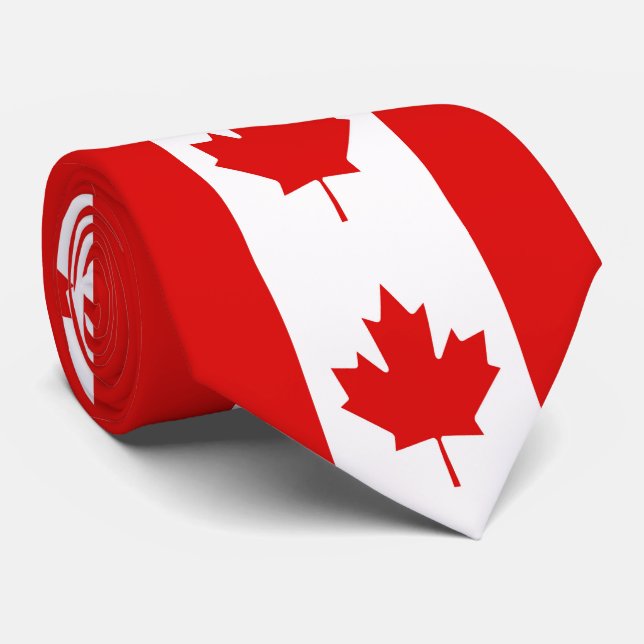 The Maple Leaf flag of Canada Tie (Rolled)