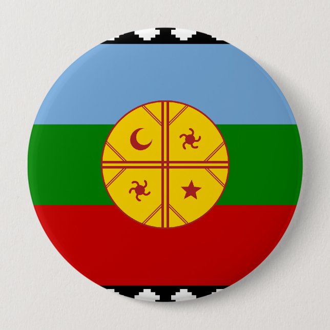 the Mapuches, Chile 10 Cm Round Badge (Front)