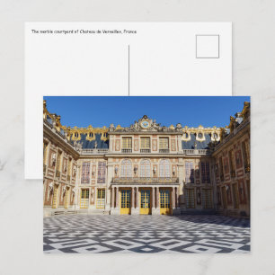 The marble courtyard of Versailles Palace, France Postcard