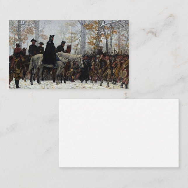 The March to Valley Forge by William B. T. Trego Business Card (Front/Back)