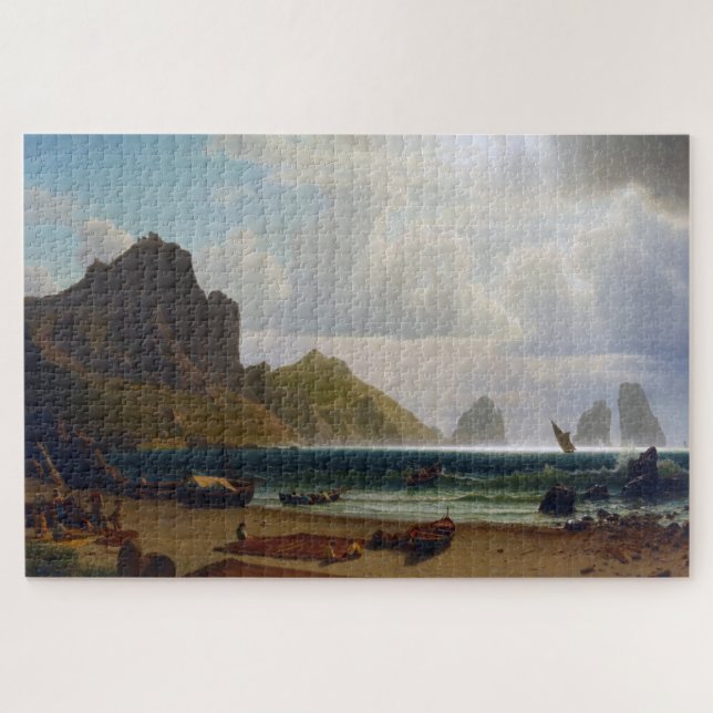 The Marina Piccola, Capri, Albert Bierstadt Jigsaw Puzzle (Horizontal)