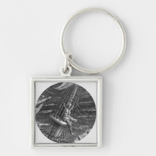 The Mariner aloft in the poop of the ship Key Ring