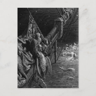 The Mariner gazes on the serpents in the ocean Postcard