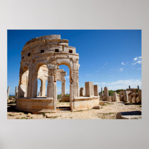 The Market, Leptis Magna, Al Khums District Poster