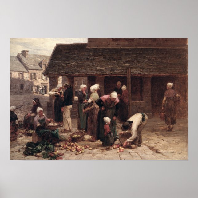 The Market Place of Ploudalmezeau Poster (Front)