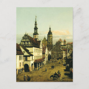 The Marketplace at Pirna by Bernardo Bellotto Postcard