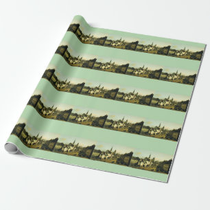 The Marketplace at Pirna by Bernardo Bellotto Wrapping Paper