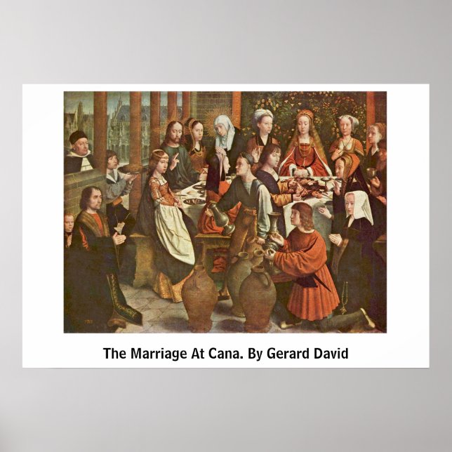 The Marriage At Cana. By Gerard David Poster (Front)