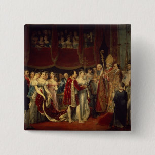The marriage ceremony 15 cm square badge