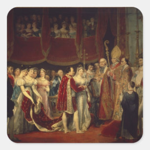 The marriage ceremony square sticker