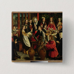 The Marriage Feast at Cana, c.1500-03 15 Cm Square Badge