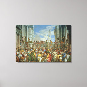 The Marriage Feast at Cana, c.1562 (oil on canvas) Canvas Print