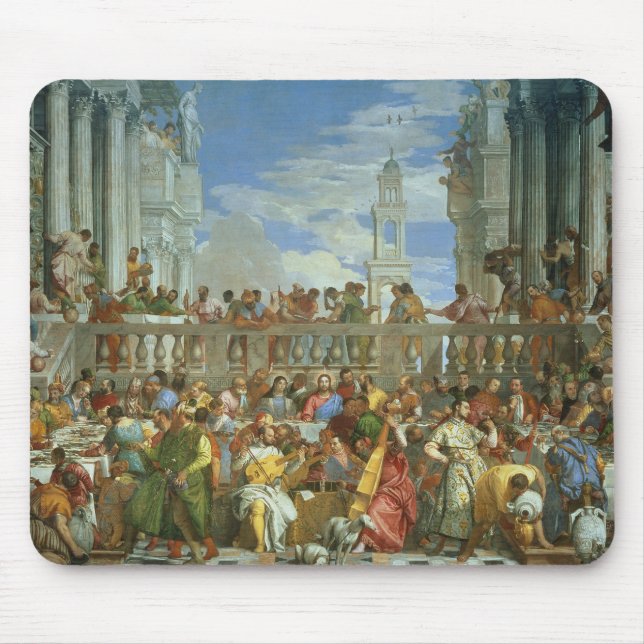 The Marriage Feast at Cana, c.1562 (oil on canvas) Mouse Pad (Front)