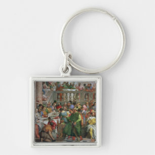 The Marriage Feast at Cana, detail of banqueting t Key Ring