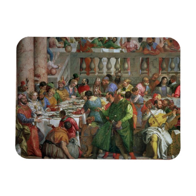 The Marriage Feast at Cana, detail of banqueting t Magnet (Horizontal)
