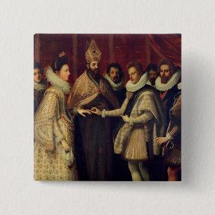 The Marriage of Catherine de Medici 15 Cm Square Badge