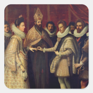The Marriage of Catherine de Medici Square Sticker
