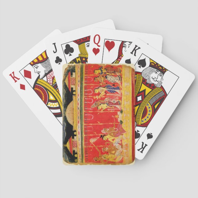 The Marriage of Krishna's Parents, from a disperse Playing Cards (Back)