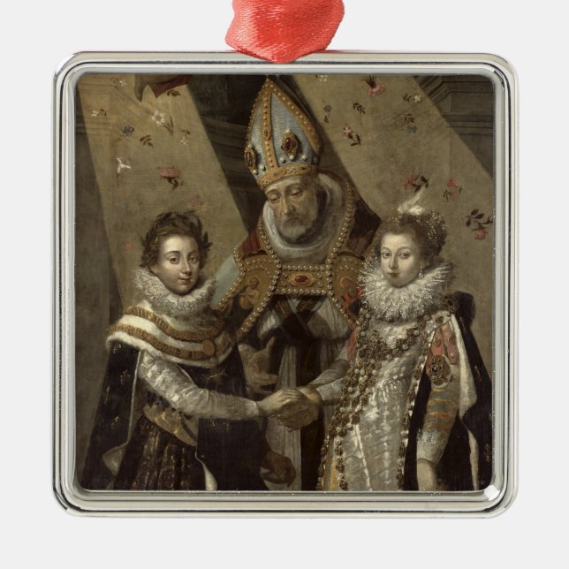 The Marriage of Louis XIII Metal Tree Decoration (Front)