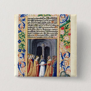 The marriage of Michal to David 15 Cm Square Badge