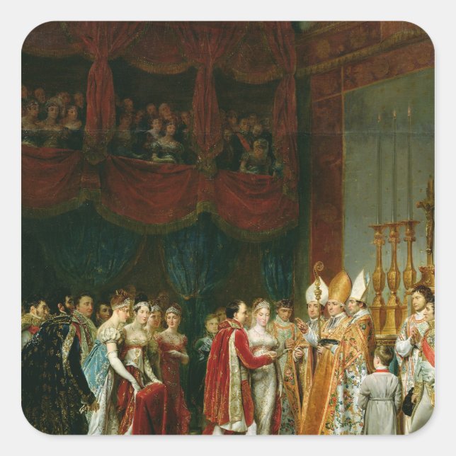 The Marriage of Napoleon I  and Marie Square Sticker (Front)