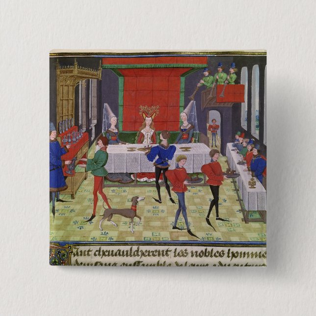 The Marriage of Renaud of Montauban and Clarisse 15 Cm Square Badge (Front)
