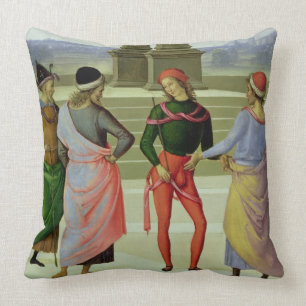 The Marriage of the Virgin, detail of four men in Cushion