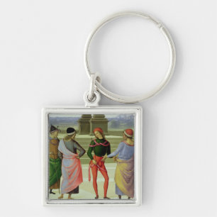 The Marriage of the Virgin, detail of four men in Key Ring