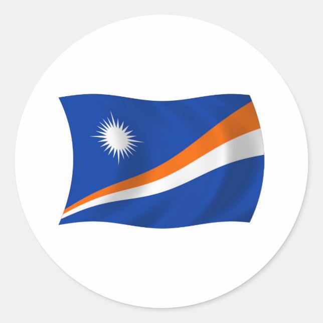The Marshall Islands Flag Sticker (Front)