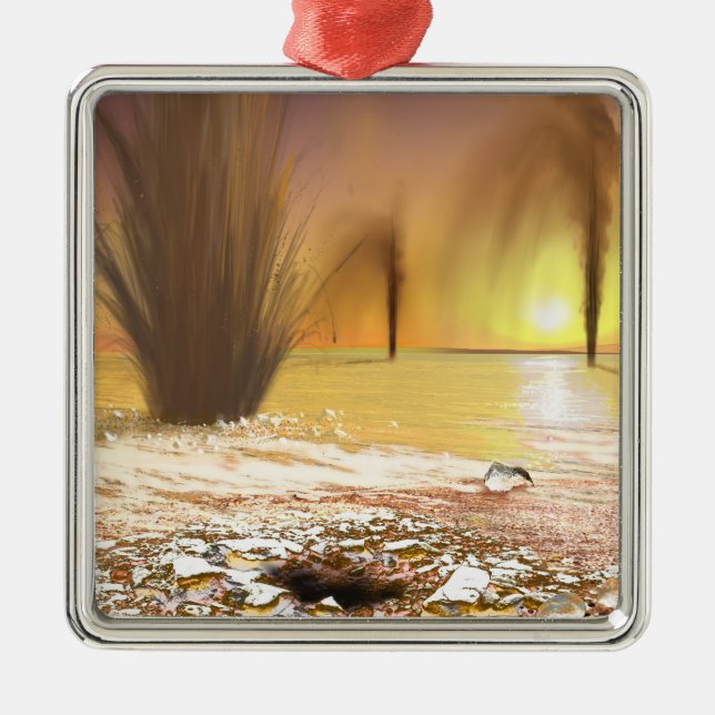 The Martian south polar ice cap Metal Ornament (Front)