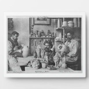 The Martin brothers in the studio at the Southall Plaque