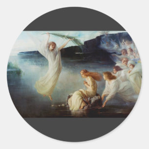 The martyrdom of Saint Cristina Classic Round Sticker