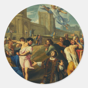 The Martyrdom of Saint Stephen Classic Round Sticker
